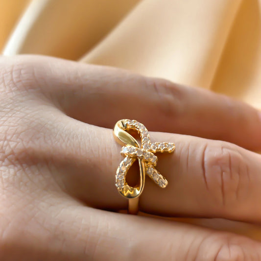 Bow Studded Ring