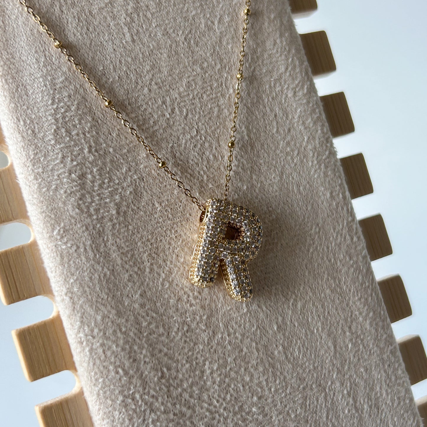 Bubble Initial Necklace (R)
