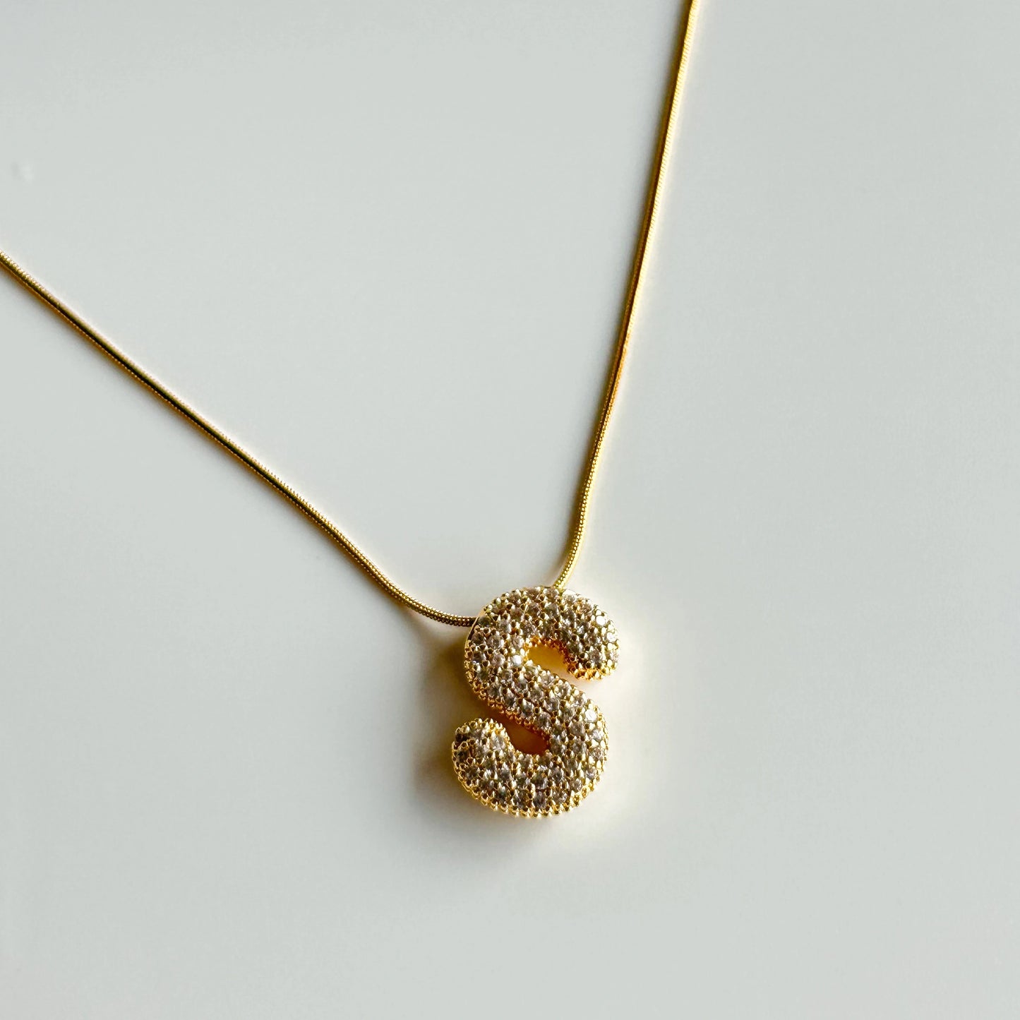 Bubble Initial S Necklace