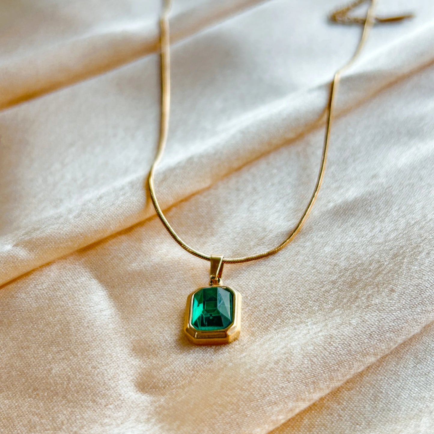 Green Enamel Necklace