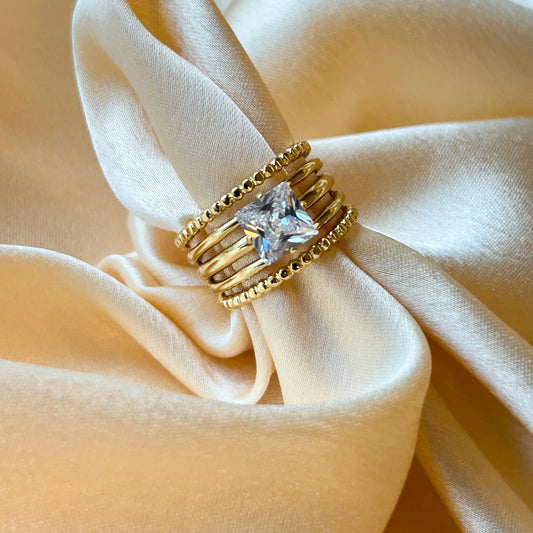 Layered Diamond Ring