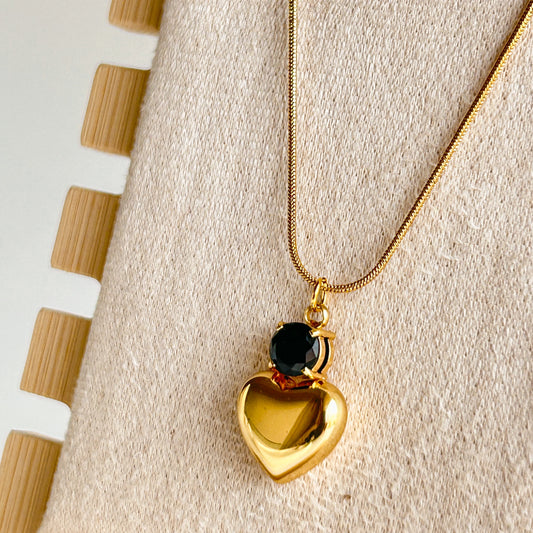 Midnight Heart Necklace