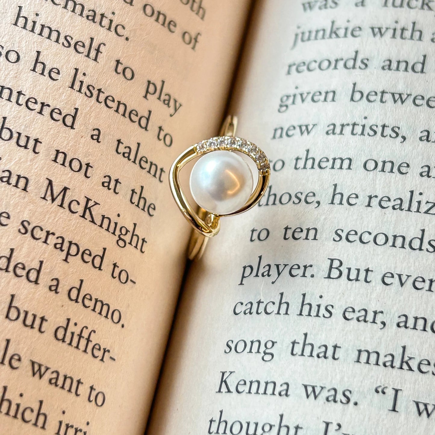Pearl Heart Ring