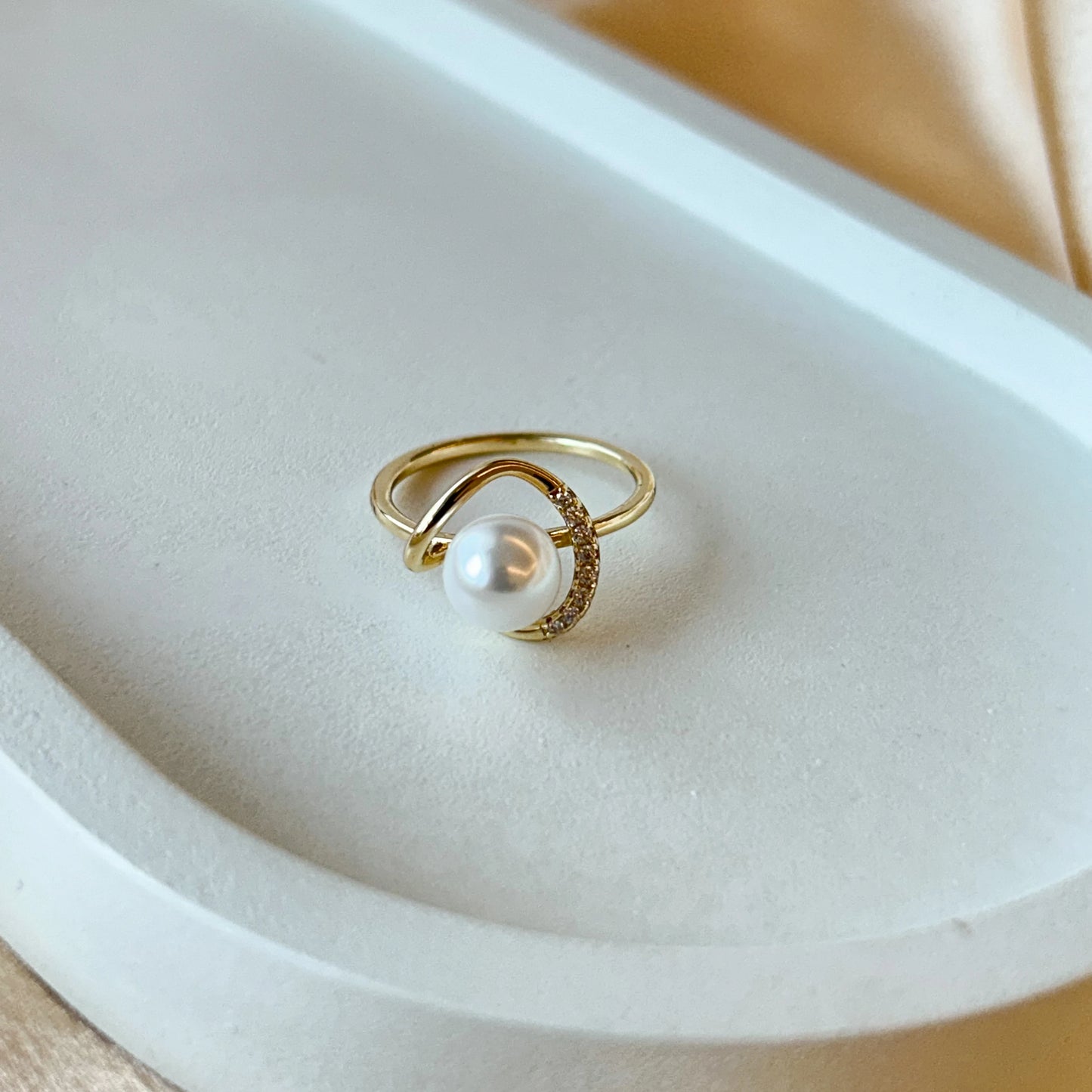 Pearl Heart Ring