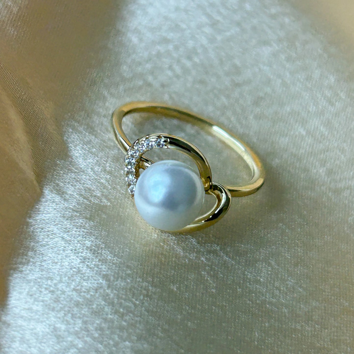Pearl Heart Ring