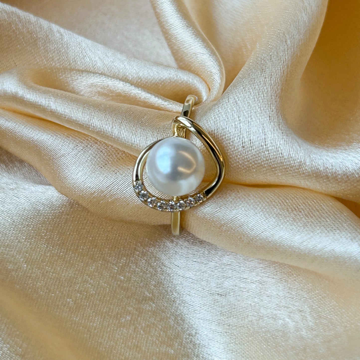 Pearl Heart Ring