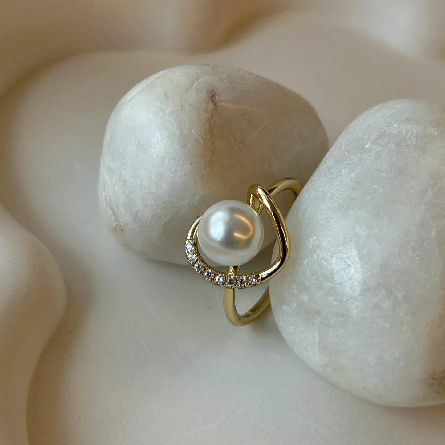 Pearl Heart Ring