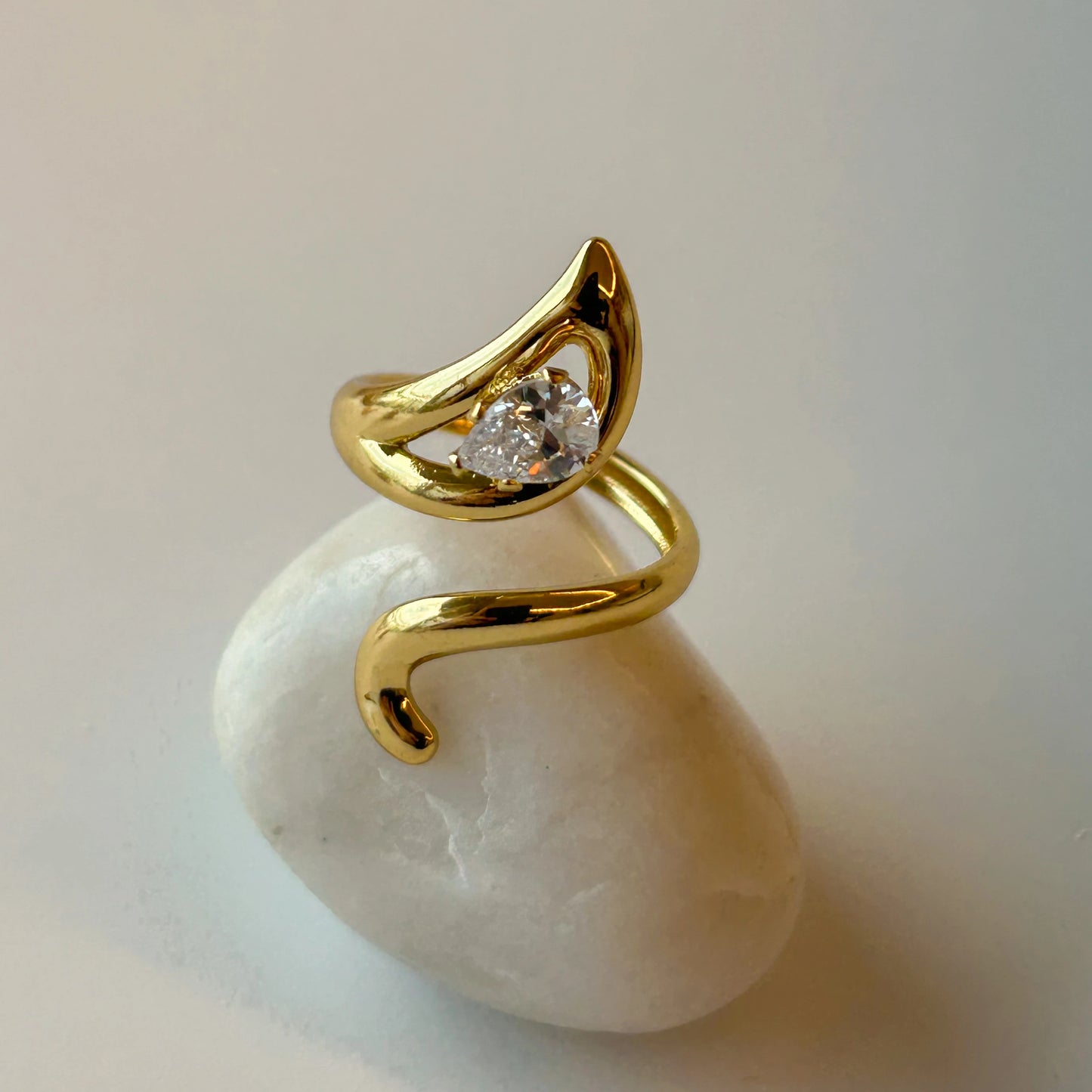 Spiral Diamond Ring