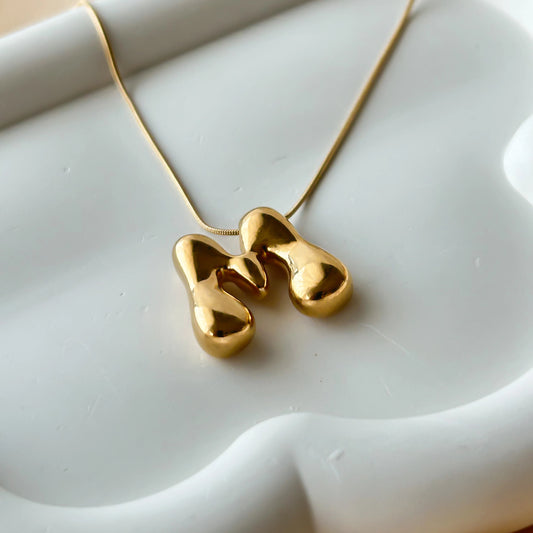 Bubble Initial Necklace (M)