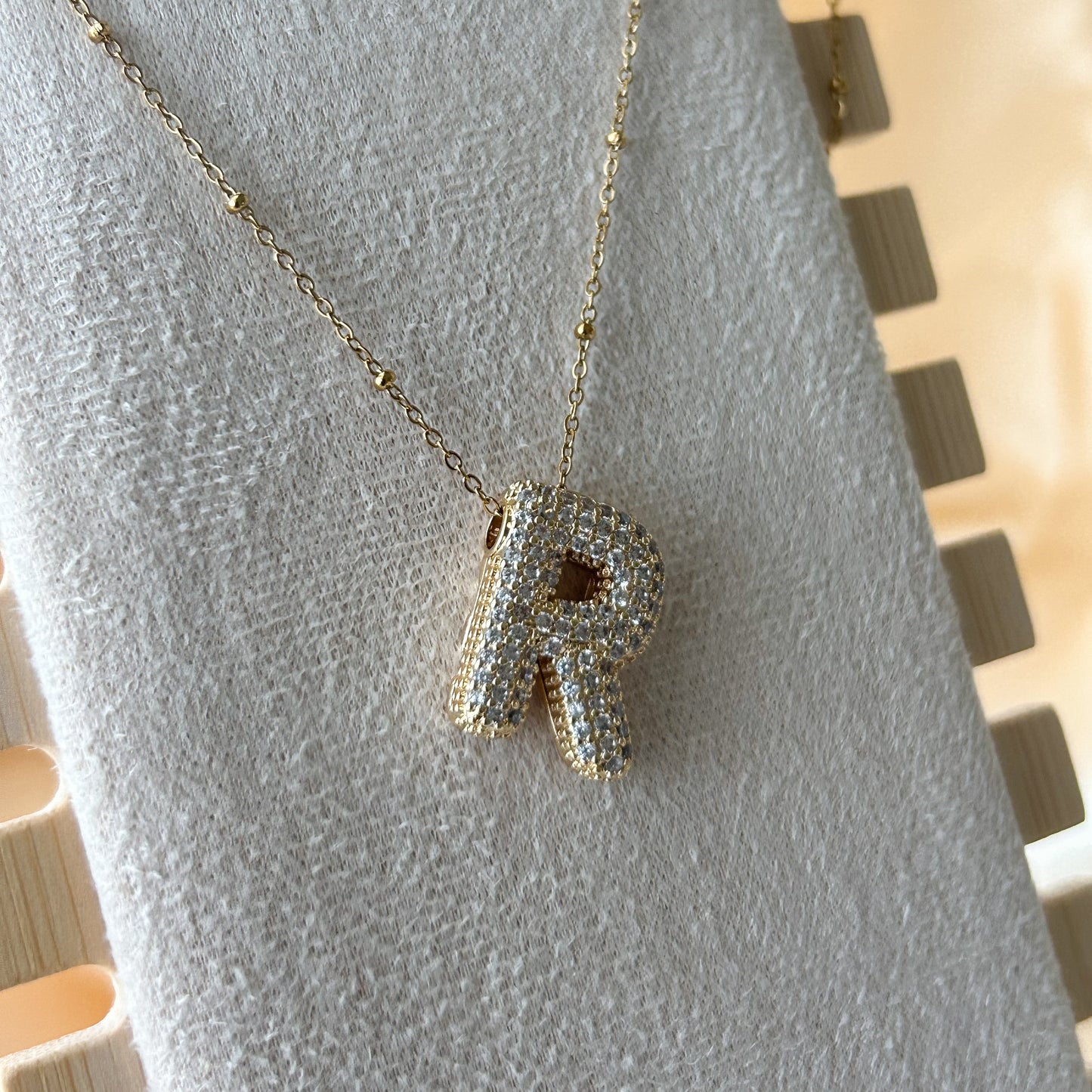Bubble Initial Necklace (R)