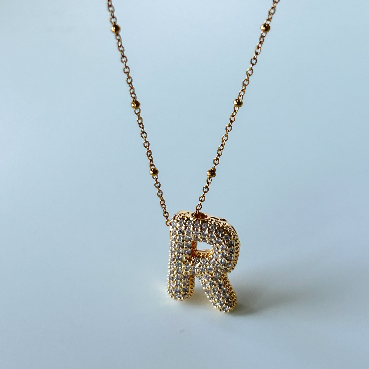 Bubble Initial Necklace (R)