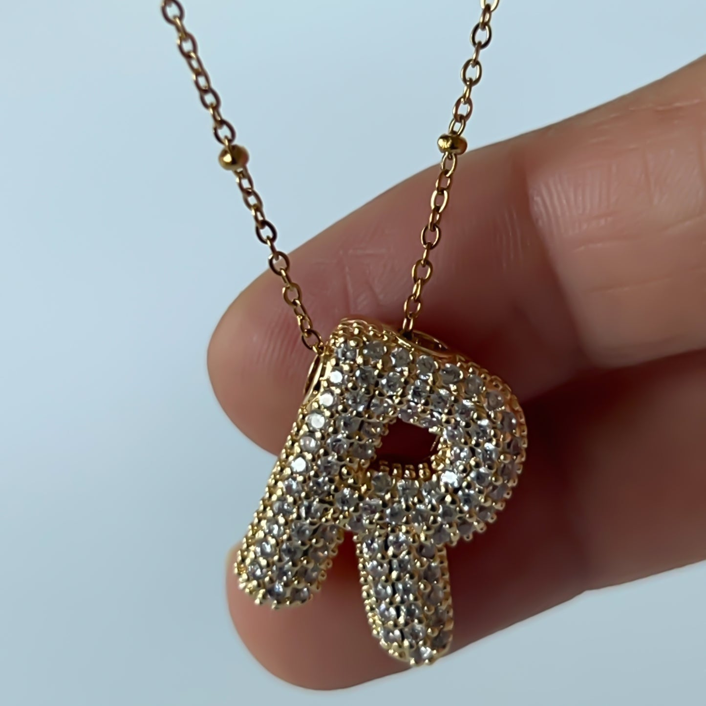 Bubble Initial Necklace (R)