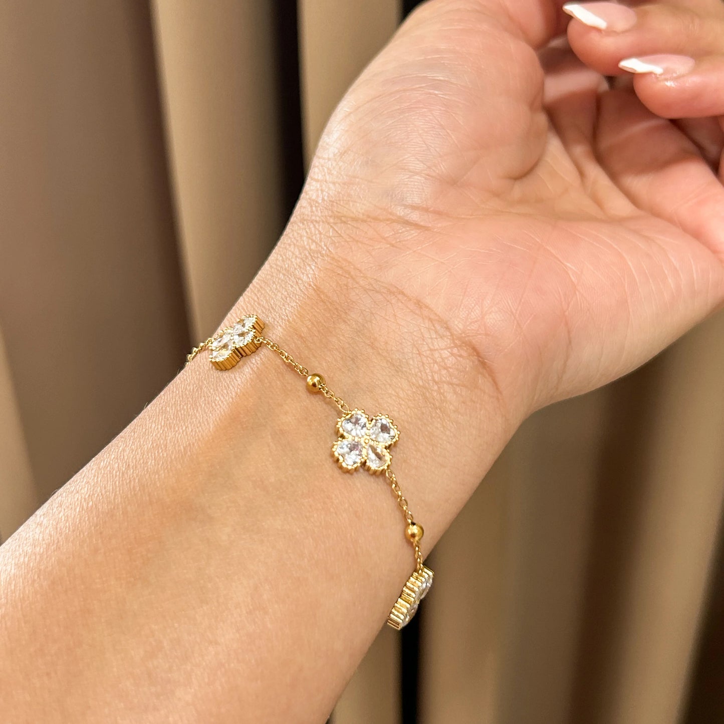 Diamond Clover Bracelet