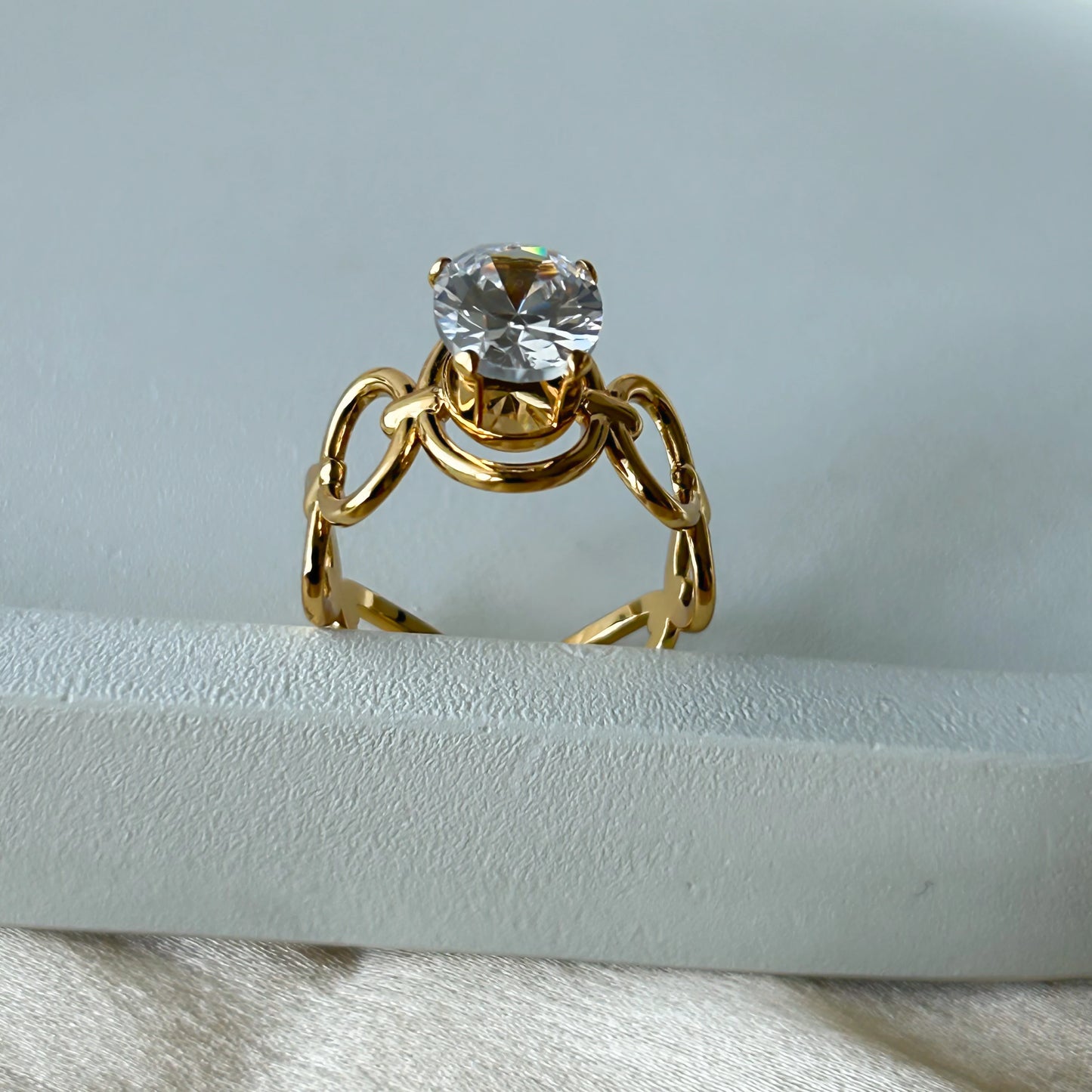 Diamond Loop Ring