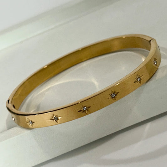 Diamond Studded Gold Bracelet