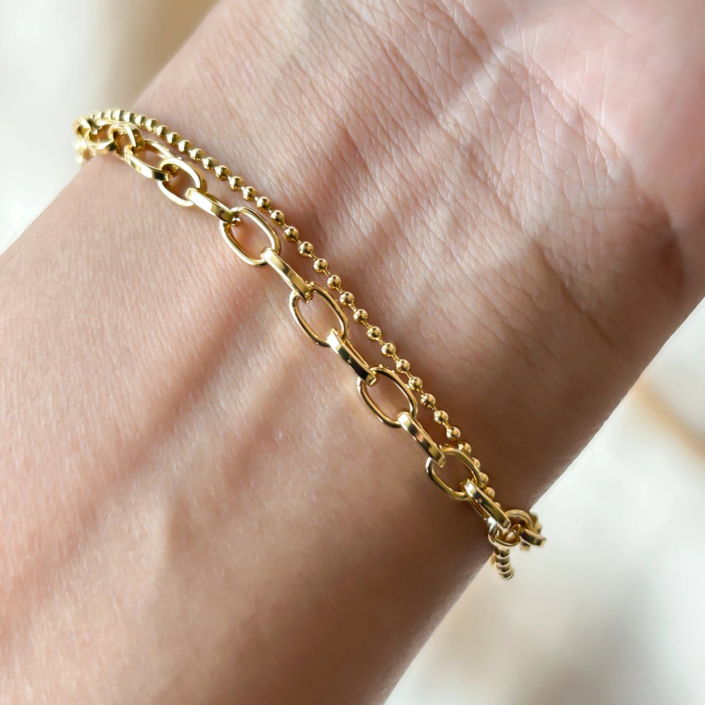 Dual Link Chain Bracelet