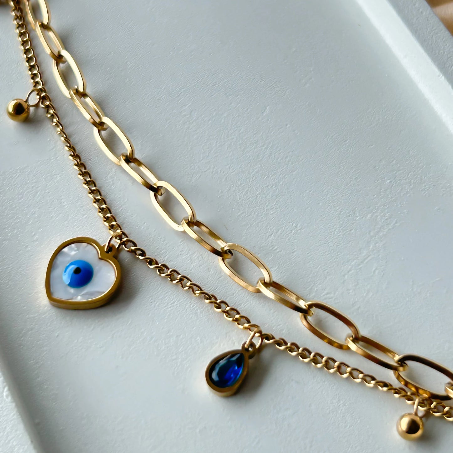 Evil Eye Double Layered Bracelet