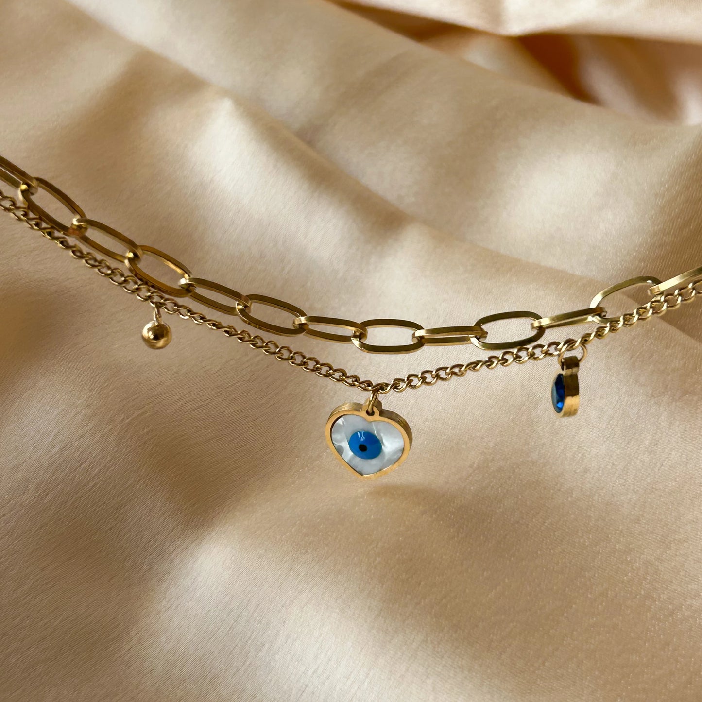 Evil Eye Double Layered Bracelet