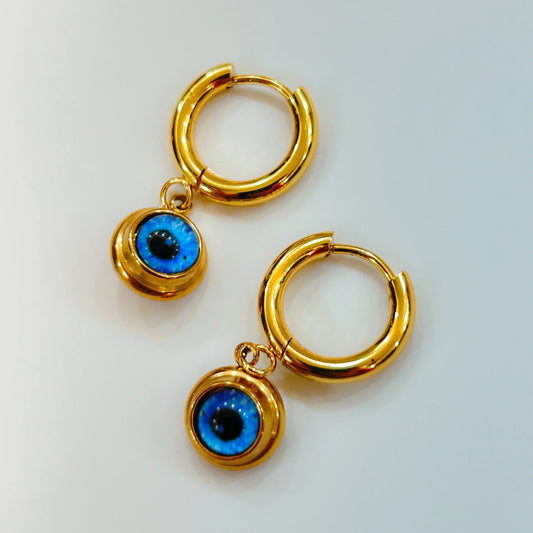 Evil Eye Hoop Earrings