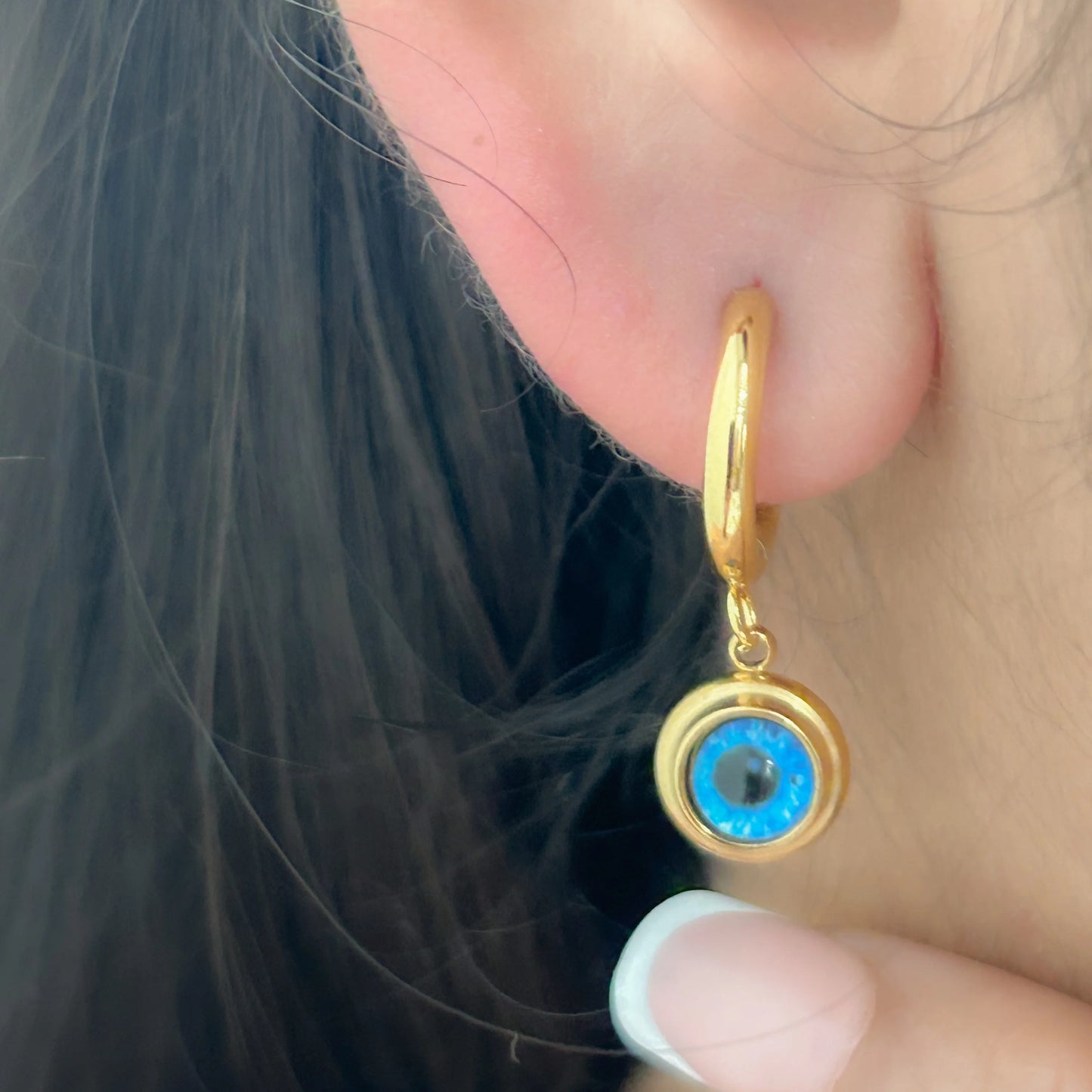 Evil Eye Hoop Earrings