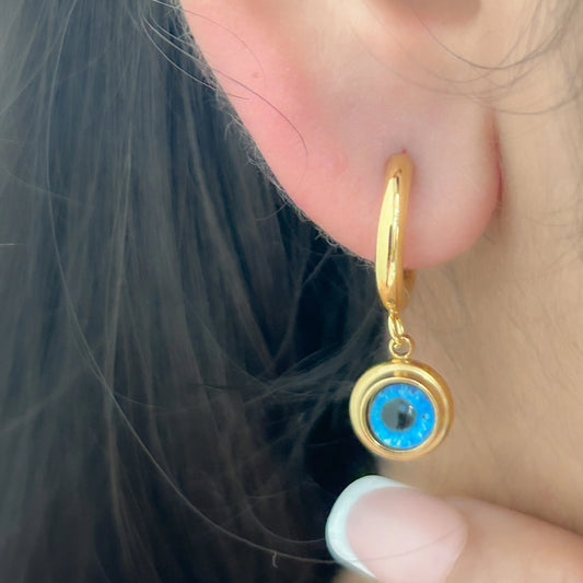 Evil Eye Hoop Earrings