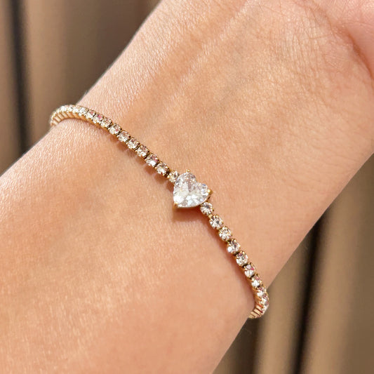 Heart Tennis Bracelet
