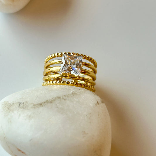 Layered Diamond Ring