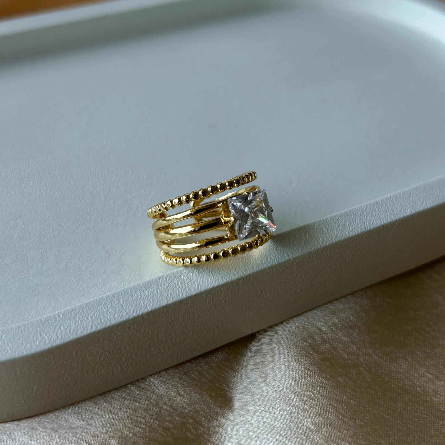 Layered Diamond Ring