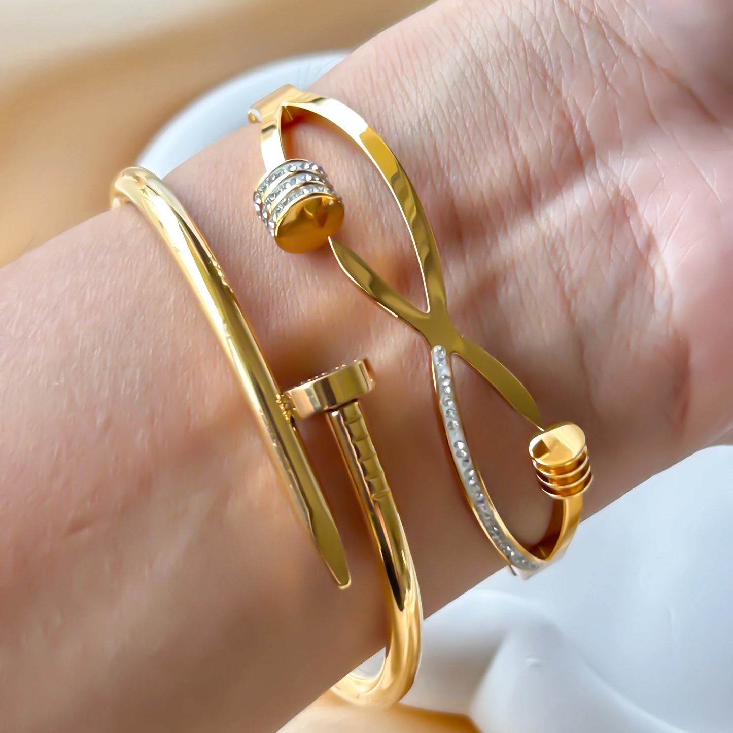 Twisted Studded Bangle