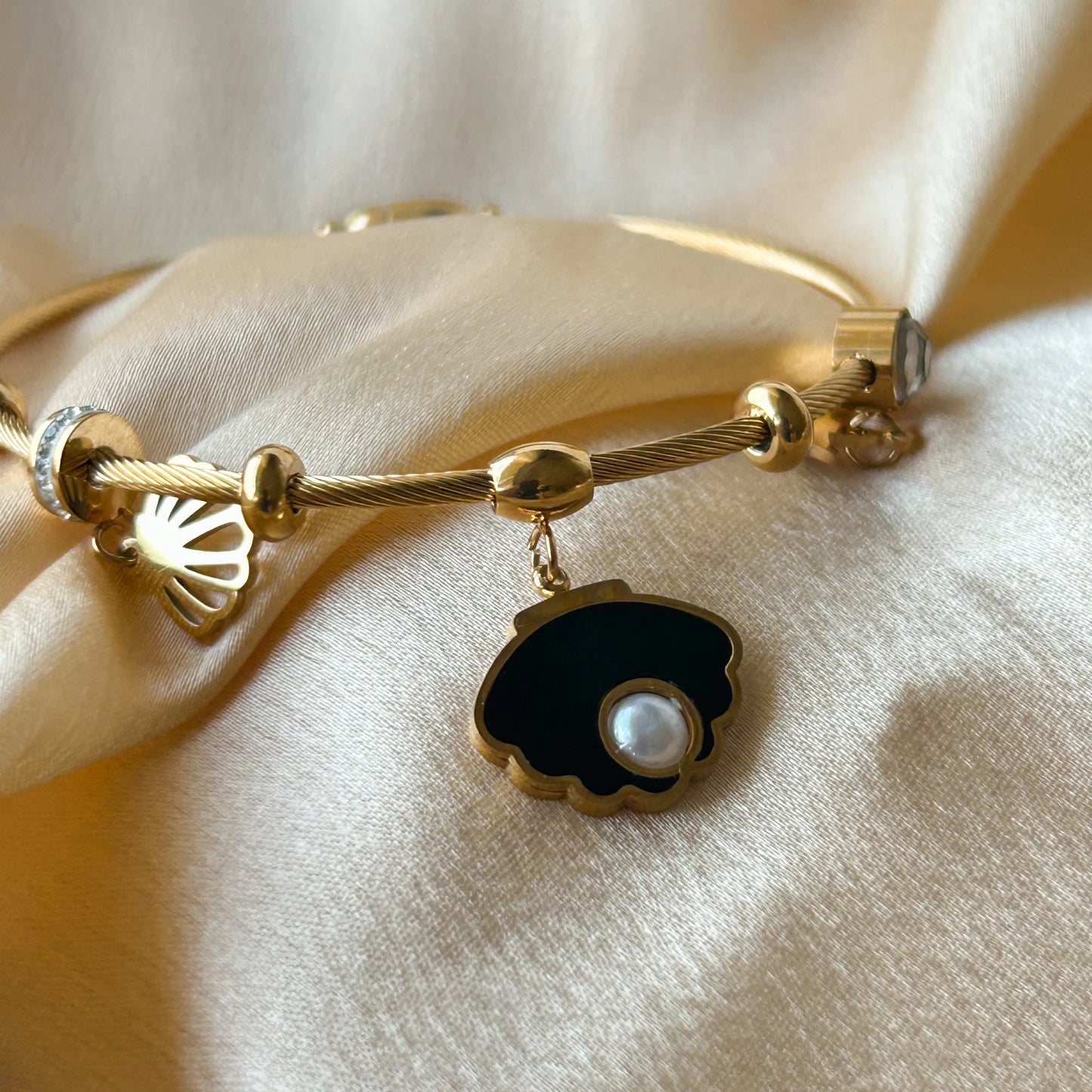 Pearl Charm Bangle