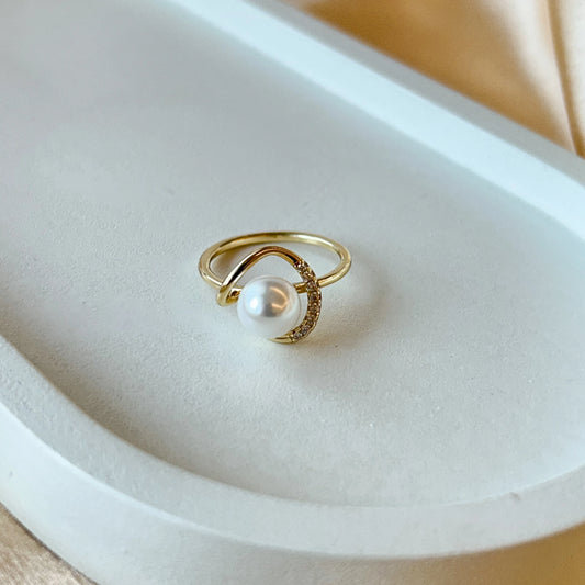 Pearl Heart Ring