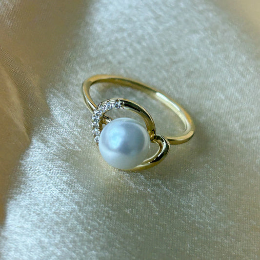 Pearl Heart Ring