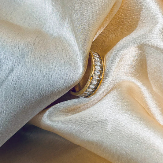 Radiant White Stone Ring