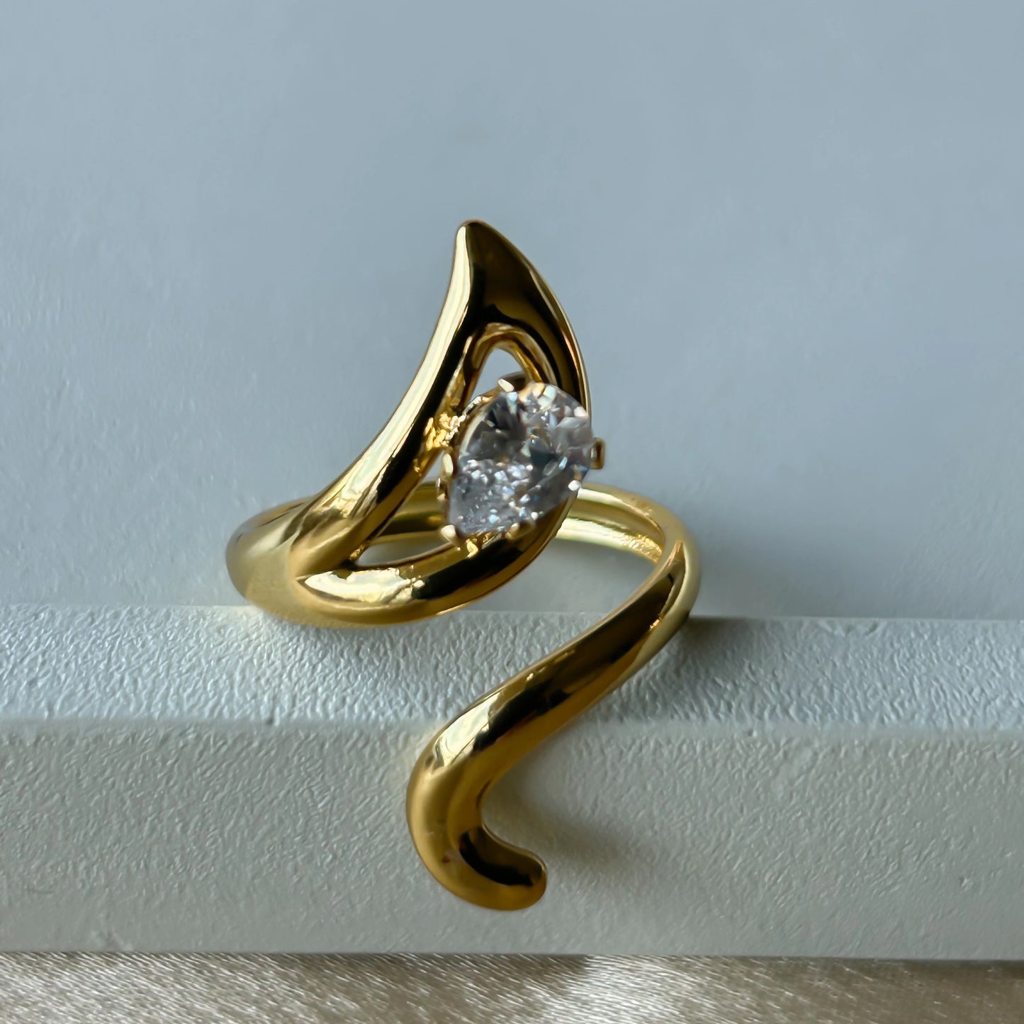 Spiral Diamond Ring