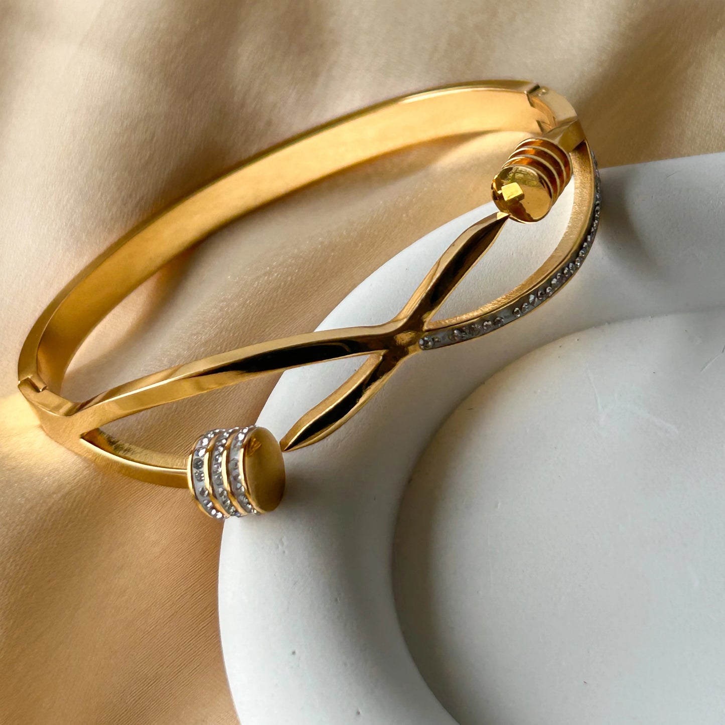 Twisted Studded Bangle