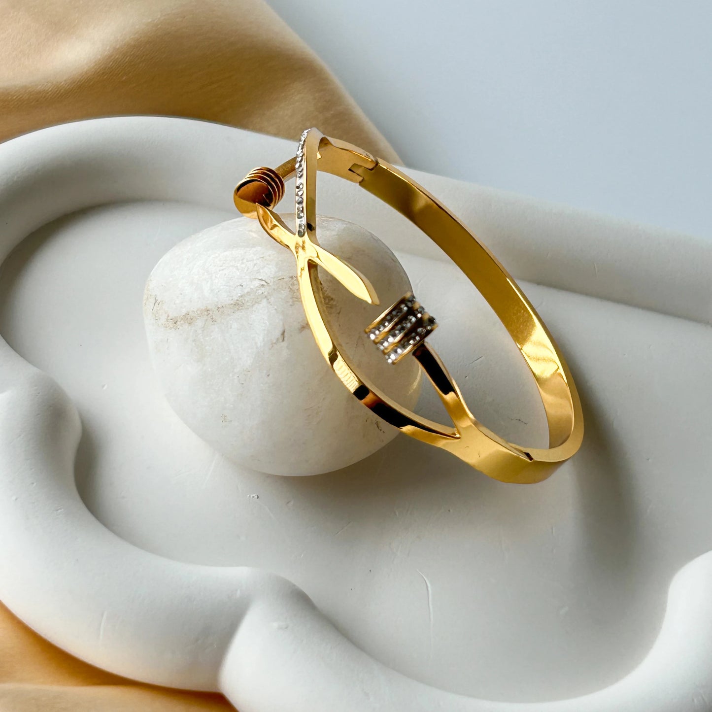 Twisted Studded Bangle