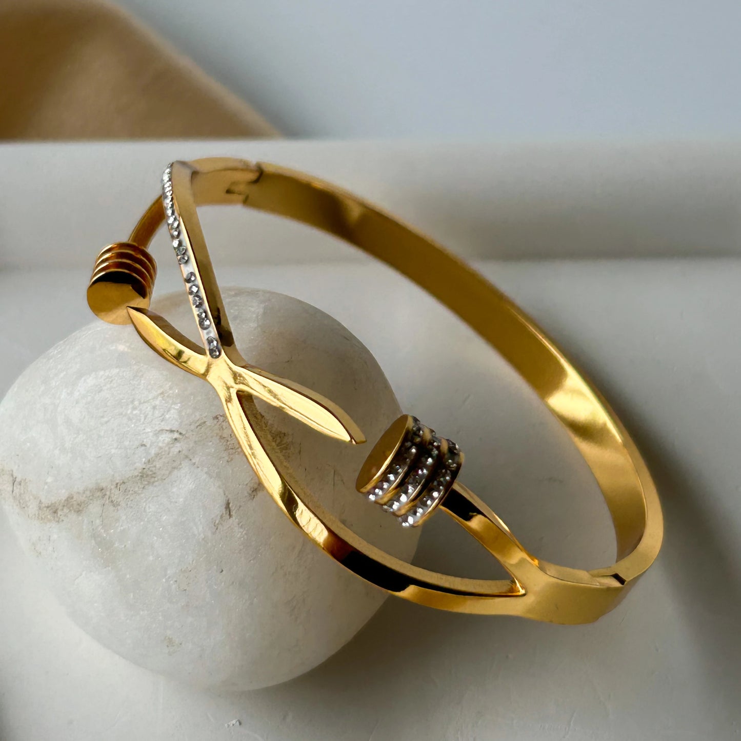 Twisted Studded Bangle