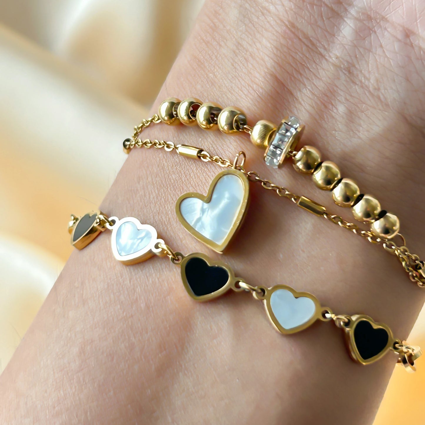 WB Hearts Chain Bracelet